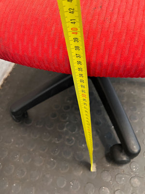 Ergonomic Red Desk Chair with Rolling Base – Minor Wear