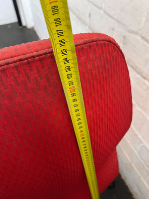 Ergonomic Red Desk Chair with Rolling Base – Minor Wear