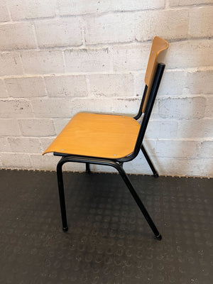 Vintage Wood & Metal Utility Chair - 2ndhandwarehouse.com