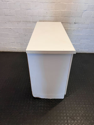 Versatile Light Grey 3-Door Storage Cabinet - 2ndhandwarehouse.com