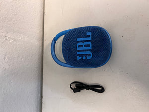 Nearly New JBL Clip 4 Eco Portable Waterproof Bluetooth Speaker - Blue -