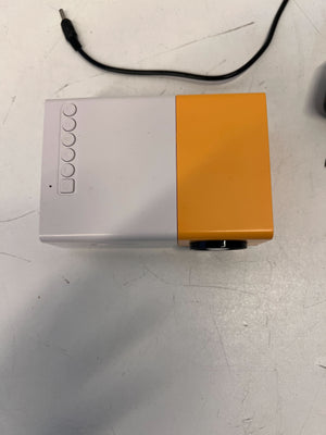 Compact Portable Projector in White and Orange β Minor Scratches