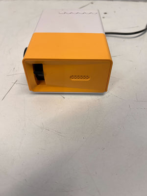 Compact Portable Projector in White and Orange β Minor Scratches