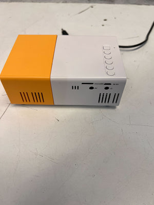 Compact Portable Projector in White and Orange β Minor Scratches