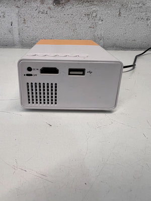 Compact Portable Projector in White and Orange β Minor Scratches