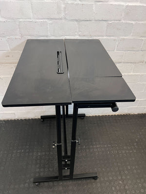 Adjustable Black Rolling Desk – Modern, Compact, Versatile Design