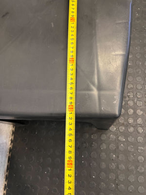 Sturdy Black Plastic Stackable Chair - Minor Wear, Great for Outdoor Use