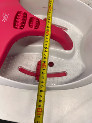 Relaxing Dual Foot Spa Soaker with Red and White Design, Good Condition