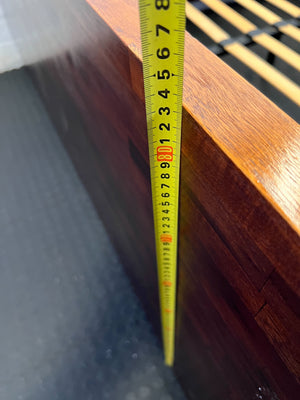 Modern Solid Wood King Bed Frame with Headboard