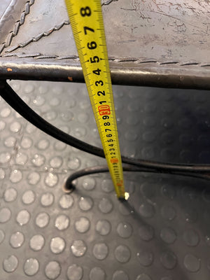 Rustic Industrial Metal Accent Side Table 40 x 35cm