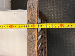 Rustic Charm Wooden Armchair with Cream Cushions