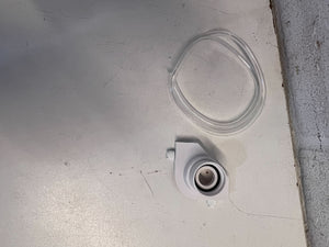 Adjustable White Plastic Tap Connector with Tubing - Slight Wear - 2ndhandwarehouse.com
