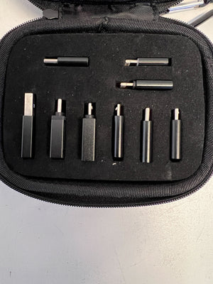 Versatile 8-Piece Black Tool Kit with Travel Case - 2ndhandwarehouse.com