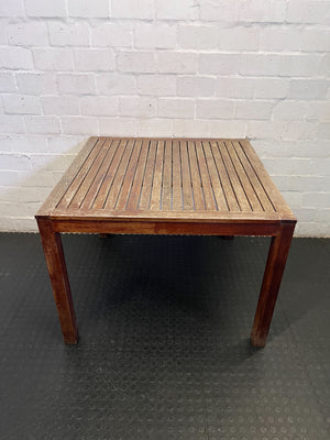 Rustic Square Wooden Outdoor/Dining Table 1m x 1m