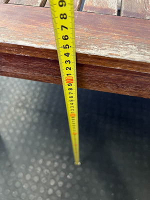 Rustic Square Wooden Outdoor/Dining Table 1m x 1m