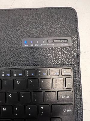 Portable Bluetooth Tablet Keyboard with Faux Leather Case