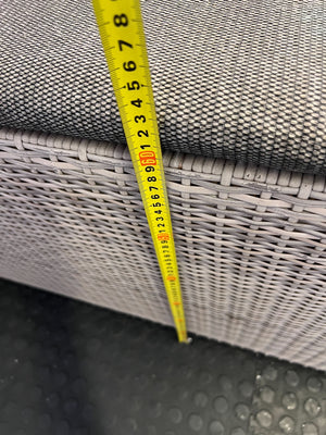 Charming Woven Storage Bench with Cushioned Top ✨