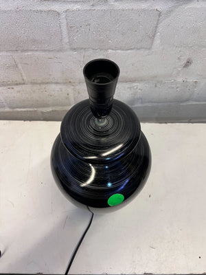 Elegant Black Ceramic Table Lamp – Modern Design, Minor Wear