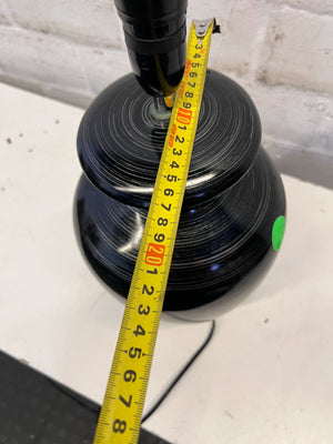 Elegant Black Ceramic Table Lamp – Modern Design, Minor Wear
