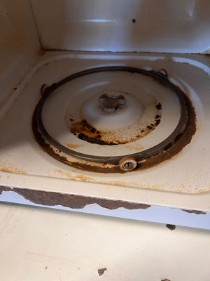 Russell Hobbs Microwave Oven - Sleek Silver Finish - has rust - 2ndhandwarehouse.com