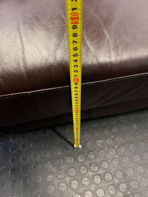 Comfy Brown Leather 2-Seater Sofa - 2ndhandwarehouse.com