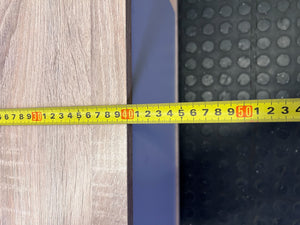 Contemporary Wood & Grey TV Unit with Sliding Doors