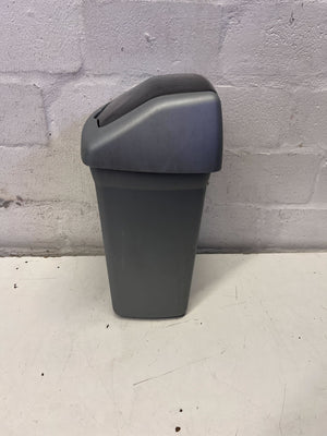 Versatile Grey Swing Lid Bin - Compact Waste Solution