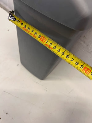 Versatile Grey Swing Lid Bin - Compact Waste Solution