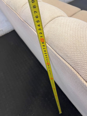 Charming Cream Tufted 2-Seater Sofa Loveseat - 2ndhandwarehouse.com