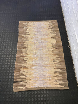 Natural Fiber Area Rug - Beige with Subtle Pattern, Minor Wear - PRICE DROP