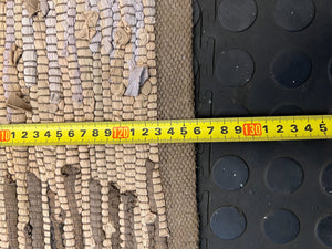 Natural Fiber Area Rug - Beige with Subtle Pattern, Minor Wear - PRICE DROP