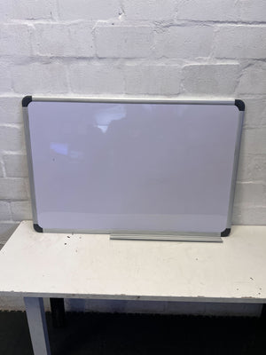 Dry Erase Whiteboard with Aluminium Frame & Marker Tray 90x 60cm - 2ndhandwarehouse.com