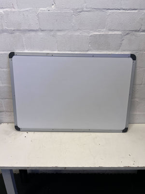 Dry Erase Whiteboard with Aluminium Frame & Marker Tray 90x 60cm - 2ndhandwarehouse.com