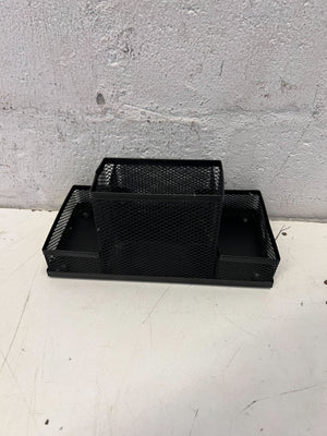 Black Mesh Multi-Compartment Desk Organizer - 2ndhandwarehouse.com