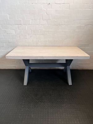 Modern Rustic Dining Table with X-Frame Base