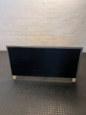 Stylish Grey Upholstered Bed Frame with Slats - 2ndhandwarehouse.com