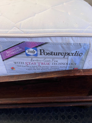 Classic Wooden Bed Frame & Posturepedic Mattress Set ✨