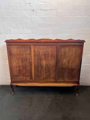 Elegant Vintage Wood & Glass Display Cabinet