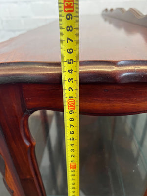 Elegant Vintage Wood & Glass Display Cabinet