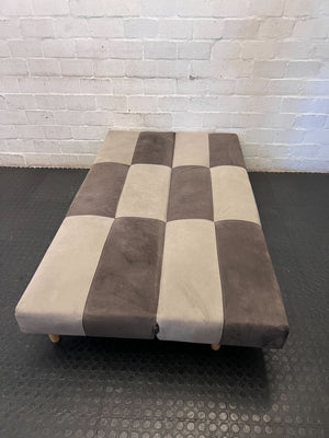 Versatile Two-Tone Patchwork Futon sleeper couch - 2ndhandwarehouse.com