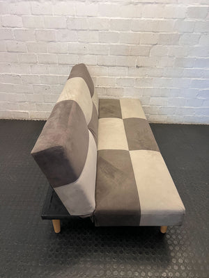 Versatile Two-Tone Patchwork Futon sleeper couch - 2ndhandwarehouse.com