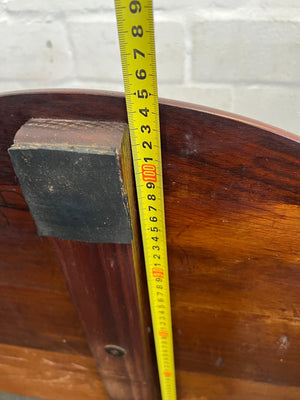 Elegant Vintage Wooden Headboard with Integrated Bedside Tables