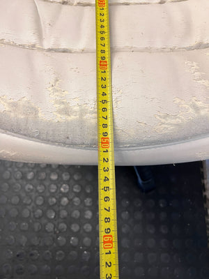 Pre-Loved white Executive High-Back Office Chair with Ribbed Design - 2ndhandwarehouse.com