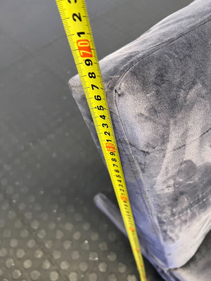 Modern Grey Velvet Sofa Bed with Wooden Legs โ Slight Wear - REDUCED