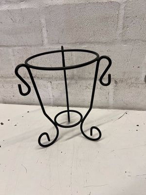 Elegant Black Metal Decorative Stand - Plant Holder / Candle Display - 2ndhandwarehouse.com