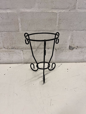 Elegant Black Metal Decorative Stand - Plant Holder / Candle Display - 2ndhandwarehouse.com