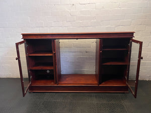 Elegant Dark Wood Entertainment Unit