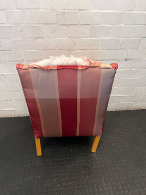 Vintage Striped Wingback Armchair - Upcycle Project - 2ndhandwarehouse.com