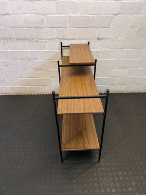 Industrial Chic Staggered Multi-Tier Shelving Unit