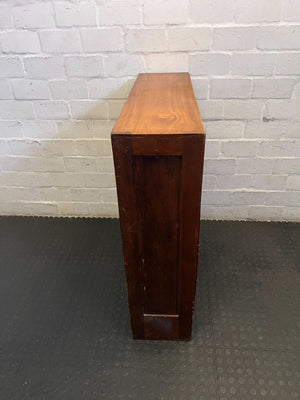 Vintage Wooden Display Cabinet with Glass Doors